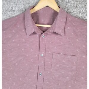 Vouri Mens XXL Bridge Button Down Shirt Short‎ Sleeve Geometric